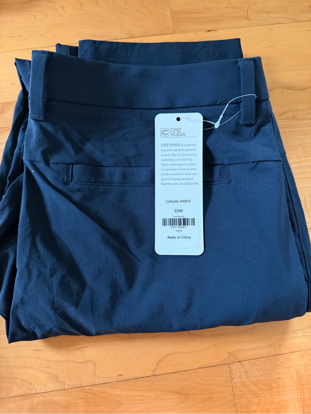 CRZ YOGA Men's Navy Stretch Chinos - Dark Blue
